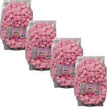 Mini Suspiros Caseiro Kit Com 4 Pacotes De 140g Rosa