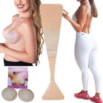 Mini Sutiã Adesivo Tapa Mamilo + Calcinha Invisível em Silicone: Kit Lavável e Reutilizável