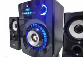 Mini System Caixa de Som Bluetooth USB SD LED FM 16W KNUP Mini System Caixa de Som Bluetooth USB SD LED FM 16W KNUP