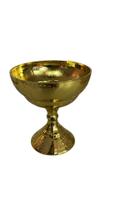 Mini taça Plástico ABS Dourado Metalizada - 3 Unidades para Festas e Decoração