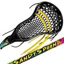 Mini Taco de Lacrosse Franklin Sports Sandy Spoon - Preto/Amarelo