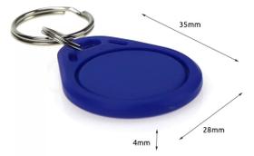 Mini tag regravavel rifid 125 khz azul 10 peças