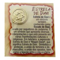 Mini talismã da sorte de bolsa ou carteira - estrela de davi