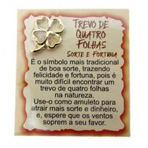 Mini talismã da sorte de bolsa ou carteira - trevo de 4 folhas Mini talismã da sorte de bolsa ou carteira - trevo de 4 folhas