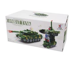 Mini Tanque Militar Deformação Robô Roda Universal