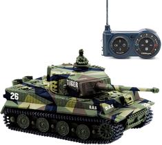 Mini Tanque RC com Som e Torre Giratória Tiger I Alemanha - Cheerwing