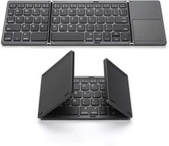 Mini Teclado Bluetooth Dobrável Com Touchpad Sem Fio Recarregável Para Notebook Celular Tablet B033