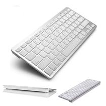 Mini Teclado Bluetooth Sem Fio para Tablet e Celular - Branco