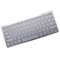 Mini Teclado Bluetooth Sem Fio para Tablet e Celular - Prata