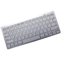 Mini Teclado Bluetooth Sem Fio para Tablet e Celular Slim Prata