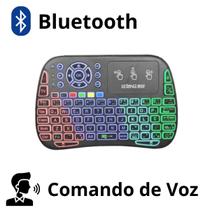 Mini Teclado Bluetooth Wireless Inteligente Touchpad Com Comando de Voz para Smart Tv B0x Celular Notebook Air Mouse Controle Universal