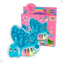 Mini Teclado Borboleta Azul C/ Luz E Som DMT6597 - DMToys