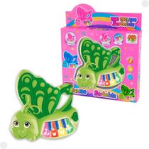 Mini Teclado Borboleta Verde C/ Luz E Som DMT6597 - DMToys