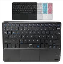 Mini Teclado c/ Touchpad Bluetooth Wireless Recarregável p/ PC Tablet