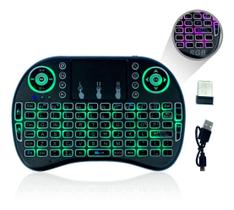 Mini Teclado Controle Usb Touchpad Smart Tv Box Pc Ps3 Led C Mini Teclado Controle Usb Touchpad Smart Tv Box Pc Ps3 Led C