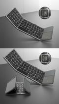 Mini Teclado Dobrável Bluetooth c/ Touchpad