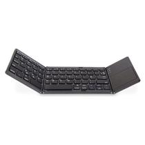 Mini Teclado Dobrável Bluetooth Com Touchpad Sem Fio Abnt Ç