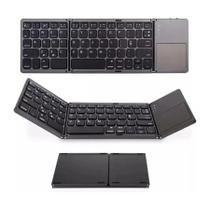 Mini Teclado Dobrável Bluetooth Touchpad Pc Notebook Tablet