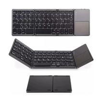 Mini Teclado Dobrável Bluetooth Touchpad Pc Notebook Tablet