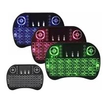 Mini teclado e mouse sem fio recarregáveis com iluminação RGB