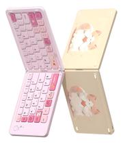 Mini Teclado Gatinho Portátil Dobrável Ultrafino Bluetooth Mini Teclado Gatinho Portátil Dobrável Ultrafino Bluetooth