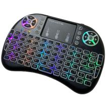 Mini Teclado Keyboard Sem Fio Wireless Iluminado Luz Led Rgb - Tomate
