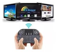 Mini Teclado Led Controle Bluetooth RGB Para Smart PC - xbom