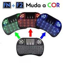 Mini Teclado Led Wireless Sem Fio Com Mouse Touch Pad- preto LED P Mini Teclado Led Wireless Sem Fio Com Mouse Touch Pad- preto LED P