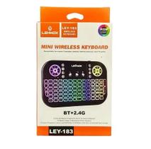 Mini Teclado Lehmox LEY-183 Sem Fio RGB Para PC e Smart TV Mini Teclado Lehmox LEY-183 Sem Fio RGB Para PC e Smart TV