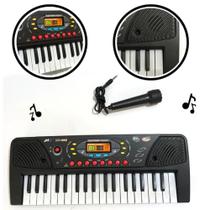 Mini Teclado Musical com Microfone Compacto Completo Lugar - MS KEYBOARD