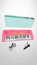 Mini Teclado Musical Infantil 37 Teclas Rosa