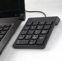 Mini Teclado Numérico Com Fio USB 2.0 18 Teclas - kapbom