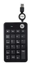Mini Teclado Numérico para Computador Notebook com cabo Usb Retrátil Home Office Preto 0134 Bright