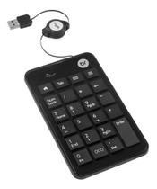 Mini Teclado Numérico Usb Cabo Retrátil Preto 0134 - Bright