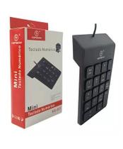 Mini Teclado Numérico Usb Com Fio Calculadora Pc Notebook Cor de teclado Preto
