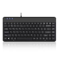 Mini teclado Perixx PERIBOARD-409H USB com fio com 2 hubs USB