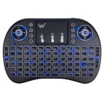 Mini Teclado Sem Faio Wireless USB 2.4G e Bluetooth Com LED