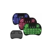 Mini teclado sem fio com iluminação RGB, mouse, touchpad