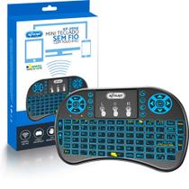 Mini Teclado Sem Fio com Touchpad e Iluminação Led KNUP - KP-2048