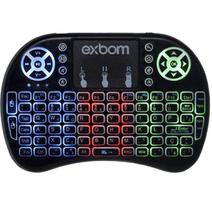 Mini Teclado sem Fio com Touchpad e LED - 2695 - Exbom Mini Teclado sem Fio com Touchpad e LED - 2695 - Exbom