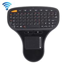 Mini teclado sem fio de 2,4 GHz com touchpad e receptor USB