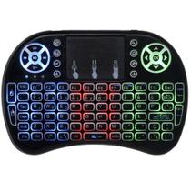 Mini Teclado Sem fio Iluminado Touch 3 Cores Led Tv , Ps 4