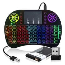 Mini Teclado Sem Fio LED Wireless Keyboard com Touchpad - Mundo Thata