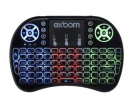 Mini Teclado Sem Fio Wireless Smart Tv Cel Touch BK-BTI8LED - Exbom