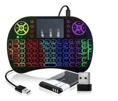 Mini Teclado Touchpad Wireless Usb Smart Tv Luminoso Led Mini Teclado Touchpad Wireless Usb Smart Tv Luminoso Led