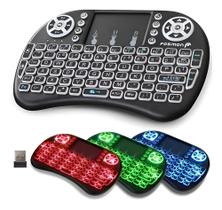 Mini Teclado Wireless Bluetooth Preto Com Touchpad e Retroiluminação Mini Teclado Wireless Bluetooth Preto Com Touchpad e Retroiluminação