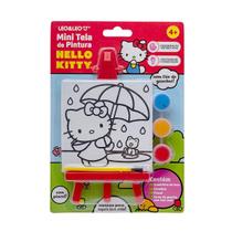 Mini Tela de Pintura com Cavalete Hello Kitty Trio de Guache