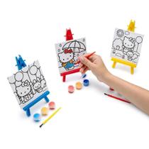 Mini Tela Pintura Cavalete Hello Kitty Sortidas 1 Cavalete +