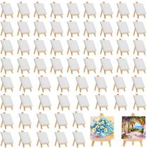 Mini telas Mimorou, pacote de 150 com cavalete para pintura de 10x10cm