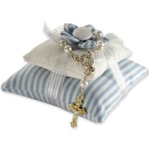 Mini Terço Dezena Azul Menino Almofada Perfumada